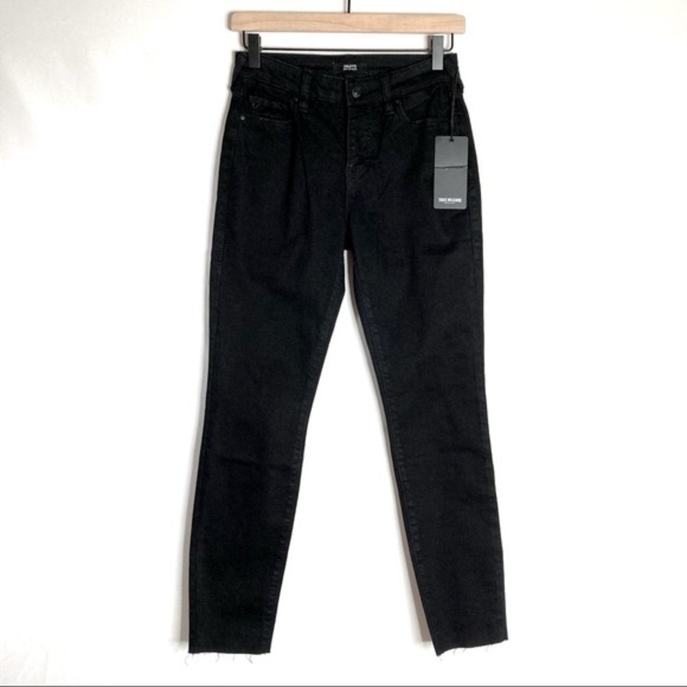 NWT True Religion Black Colette Slim Straight Leg Jeans Size 26